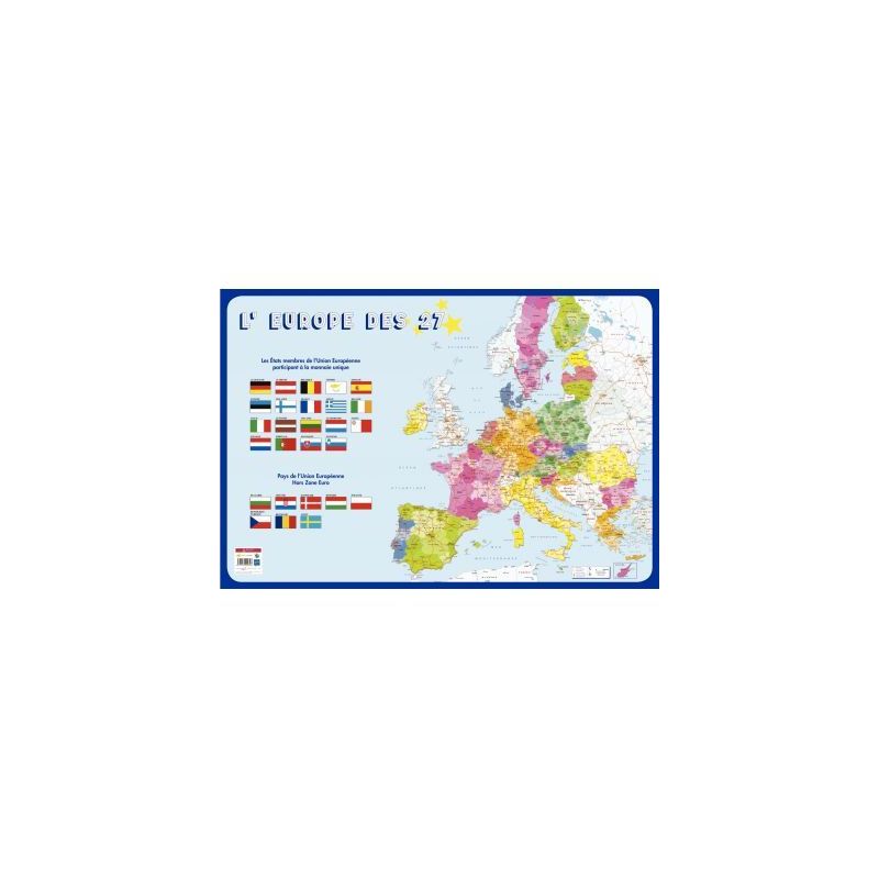 Achetez Poster PVC 76x52 l'Europe des 27 PAPPOSTEUROPE pas cher sur Ma Rentrée Scolaire