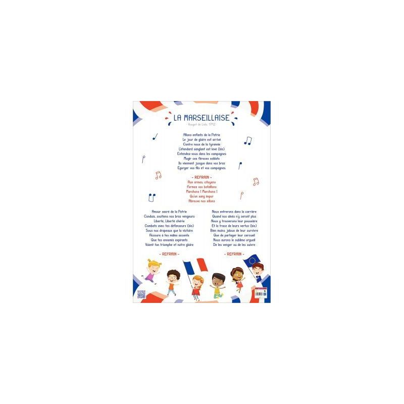 Achetez Poster en PVC 76x52cm la Marseillaise PAPPOSTMARSEILENF pas cher sur Ma Rentrée Scolaire