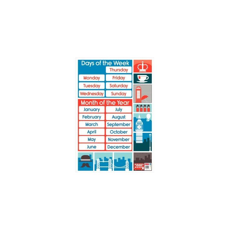 Achetez Poster en PVC 76x52cm les jours et les mois en anglais PAPPOSTANGLMJ pas cher sur Ma Rentré.. Achetez Poster en PVC 76x52cm les jours et les mois en anglais PAPPOSTANGLMJ pas cher sur Ma Rentré..