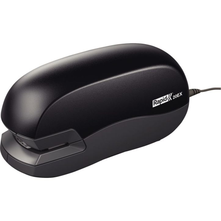 RAPID Agrafeuse électrique Fixativ 20EX, capacité 20 feuilles, brachement sur secteur, noir, 5000297