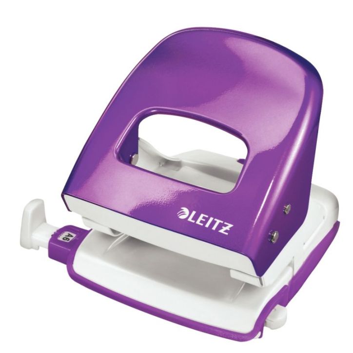LEITZ Perforateur NeXXT Violet - 2 trous en métal - Capacité 30 feuilles - Livré en Boîte