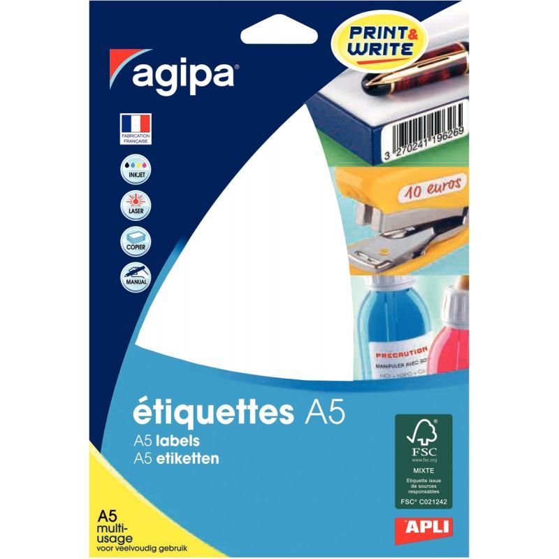 Étiquettes Blanches 9x13 Mm - Lot De 3024 étiquettes En Pochette A5, Compatibles Imprimantes