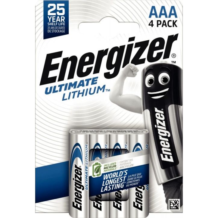 Blister 4 piles 1,5V Ultimate Lithium AAA 7638900273267 ENERGIZER
