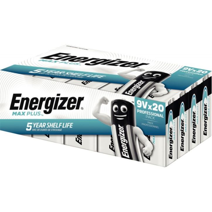 Paquet 20 piles 9V Max Plus 7638900423204 ENERGIZER