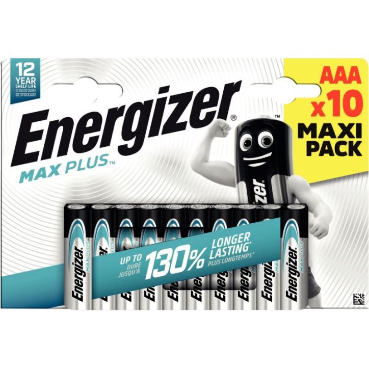 Blister 10 piles 1,5V Max Plus AAA / LR 03 7638900437539 ENERGIZER