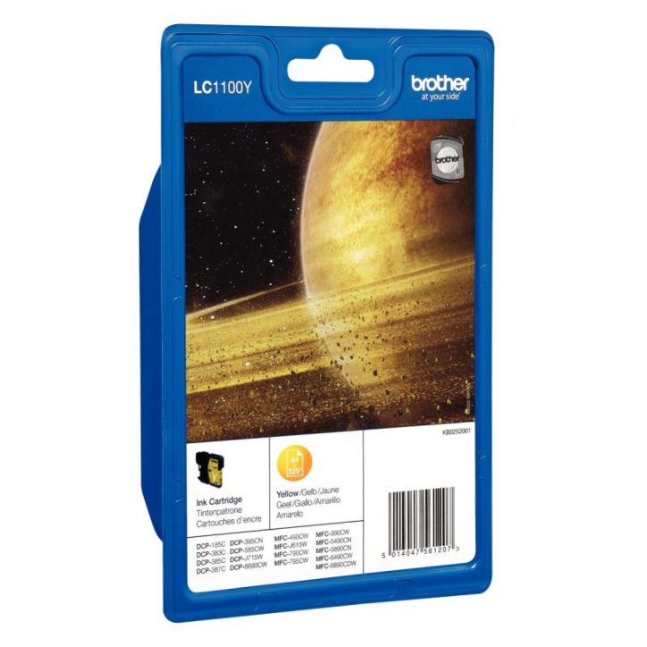 BROTHER cartouche Jet d'encre Jaune LC1100Y