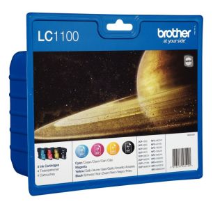 BROTHER Value Pack Jet d'encre N/C/M/J LC1100VB1P