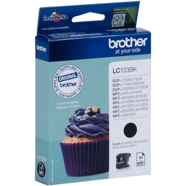 BROTHER Cartouche Jet d'encre Noire LC123BK
