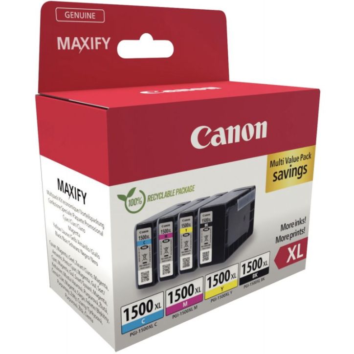 CANON Multipack 4 couleurs Jet d'encre PGI1500XL 9182B004