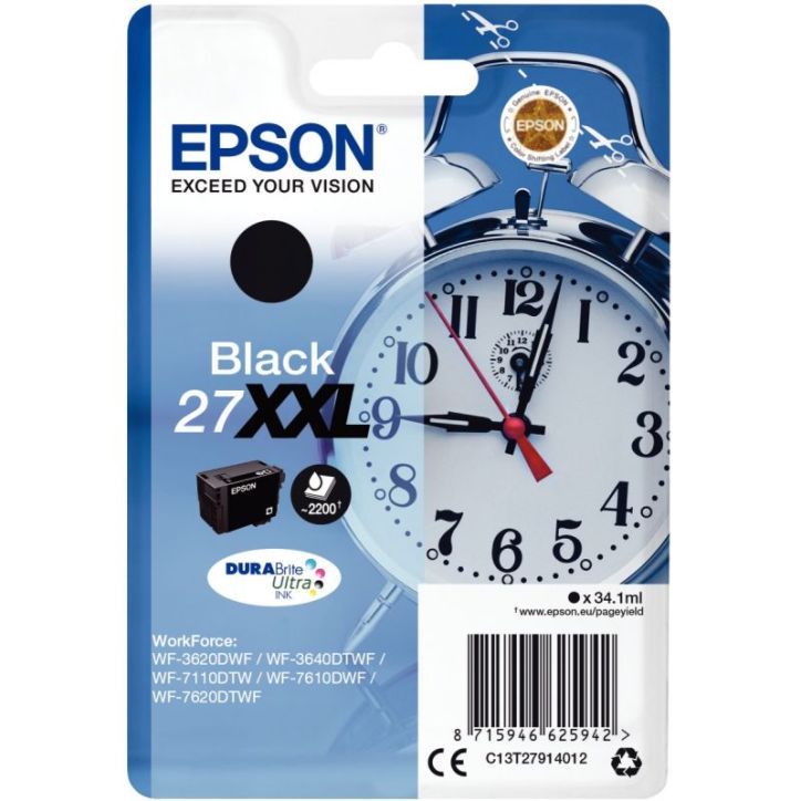 Cartouche jet d'encre à la marque Epson T279140 noir très haute capacité Réveil EPSPIT27914012BU EPSON