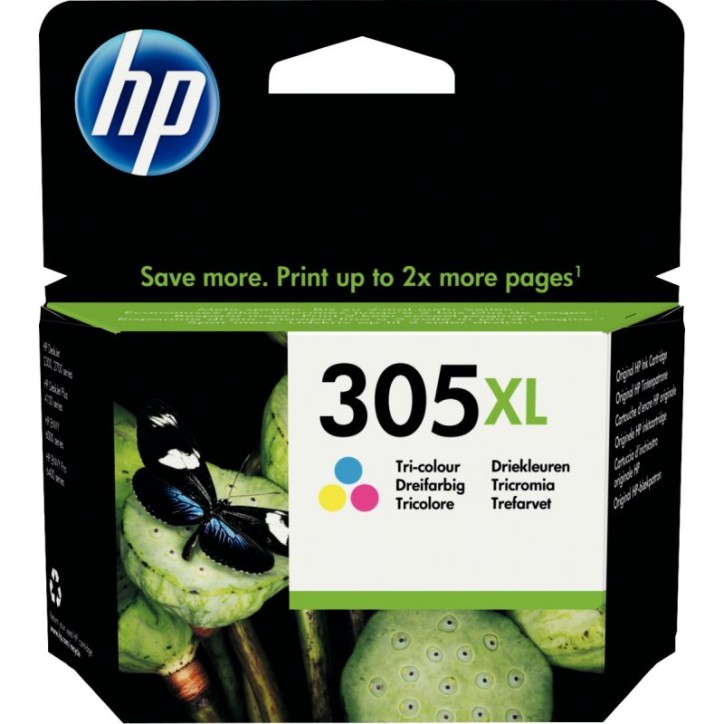 Cartouche jet d'encre à la marque HP 3YM63AE couleurs, haute capacité 305XL HPSPI3YM63AE HP