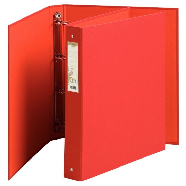 Classeur rembordé papier recyclé FOREVER, dos 4 cm, rouge 51985E EXACOMPTA