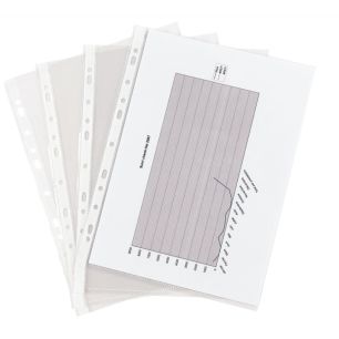 100 Pochettes Perforées A4 OXFORD - PVC épais 8/100, Incolore, Finition Lisse - Pour Classeur, Archivage Intensif