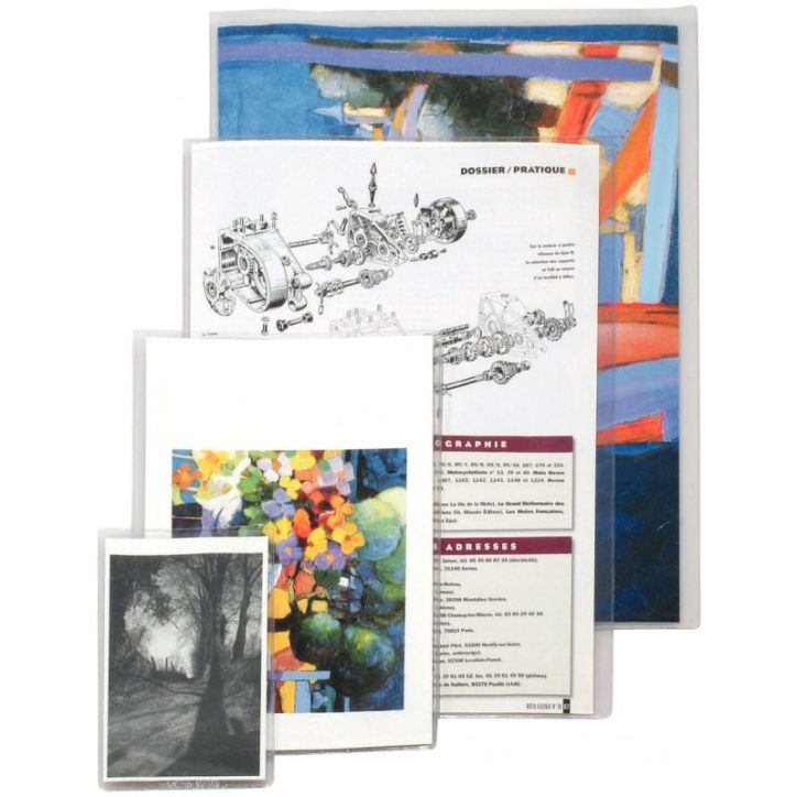 PERGAMY Sachet de 10 étuis 24x32 cm en PVC 15/100e