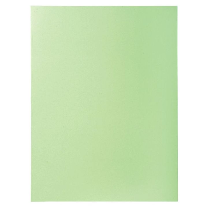 Paquet de 50 chemises 2 rabats 210g format 24x32 cm Vert clair 332004E SUPER EXACOMPTA