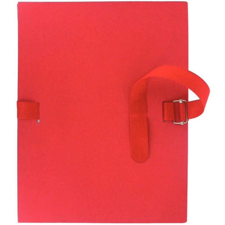 Chemise extensible à  sangle qualité toilée format 24x32 cm rouge 1302-RG