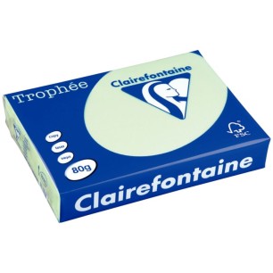 CLAIREFONTAINE Ramette de 500 feuilles papier couleur TROPHEE 80 grammes format A4 Vert 1975 CLAIREFONTAINE Ramette de 500 feuilles papier couleur TROPHEE 80 grammes format A4 Vert 1975