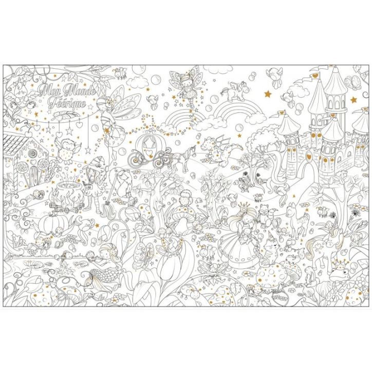 Coloriage géant fee PAPCOLORGFEE