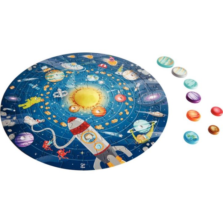 Puzzle rond 102 pièces, le système solaire E1625 HAPE
