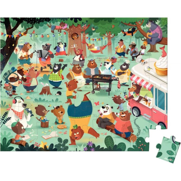 Puzzle 54 pièces, la cousinade des ours J02610 JANOD