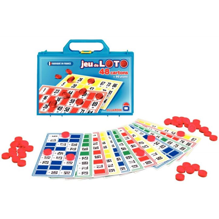 Coffret comportant 48 cartons de Loto + 90 pions 148