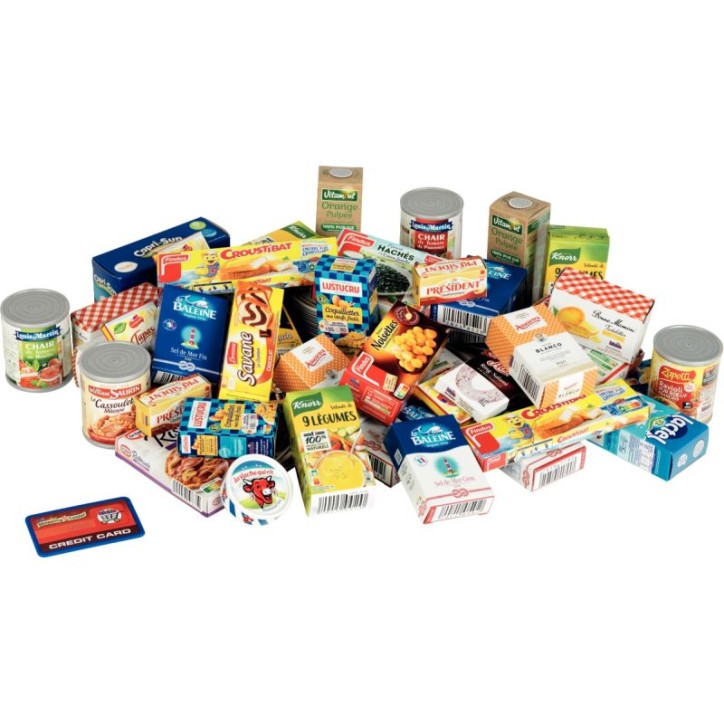 Lot de 40 produits d'épicerie + carte bancaire 7206 KLEIN