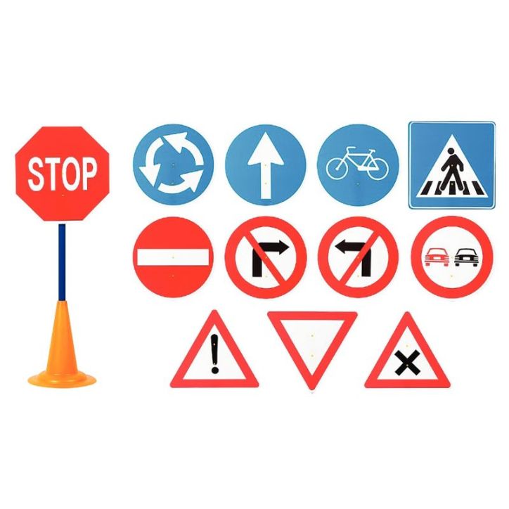 Lot de 12 Panneaux routiers 86cm 40052