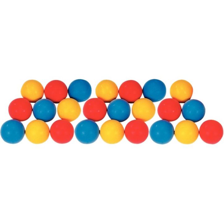 Sac de 20 balles en mousse diamètre 9cm assortis 099371