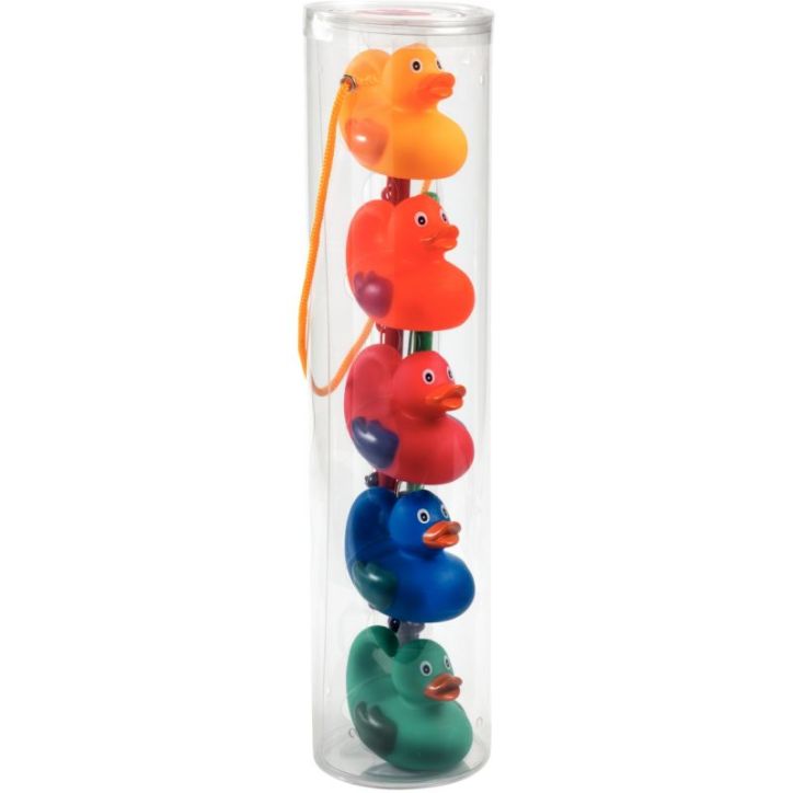 Boîte de 5 canards arc en ciel + 2 cannes à pêche DJ02115 DJECO