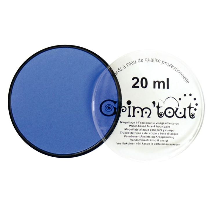 Galet de 20 ml de maquillage aquarellable GRIM'TOUT bleu vif GT41195