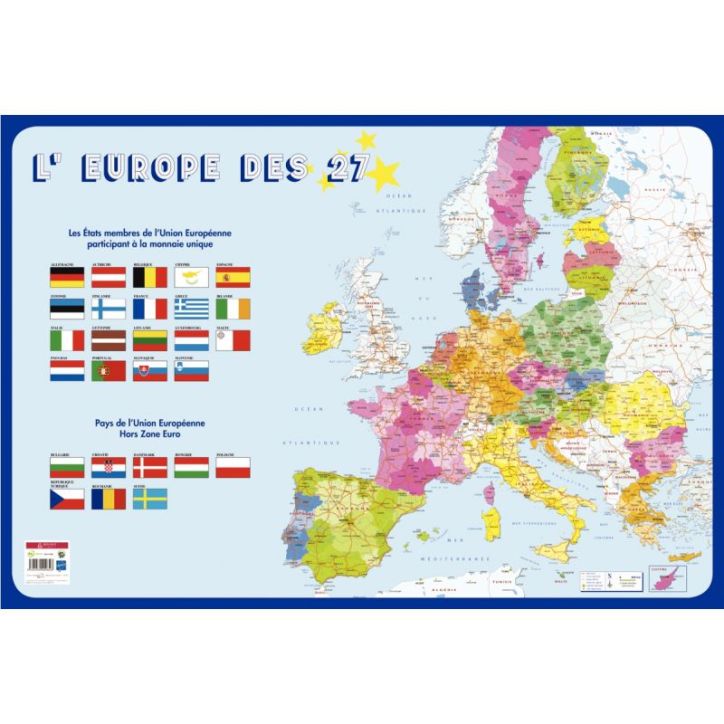 Poster PVC 76x52 l'Europe des 27 PAPPOSTEUROPE