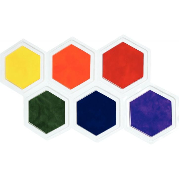 Lot de 5 encreurs diamètre 16cm, 5 couleurs assorties 2054