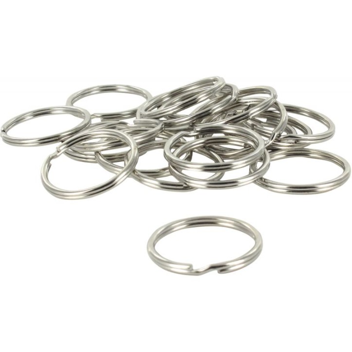 Sachet de 20 anneaux de jonction argentés, diamètre 24 mm 1440/33396