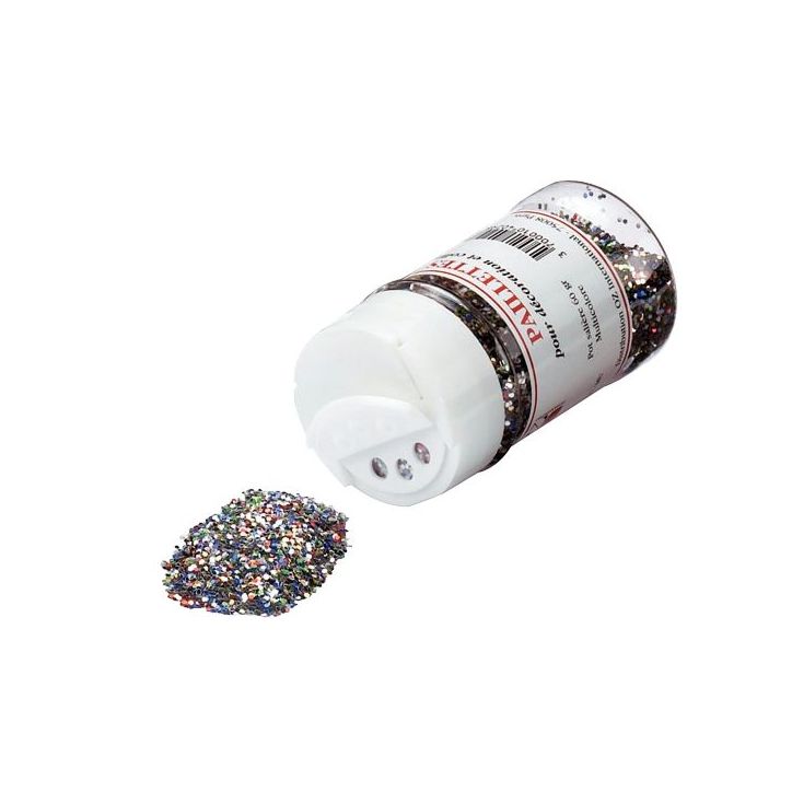 Pot de 60 grammes de paillettes scintillantes multicolores MFB98-MU