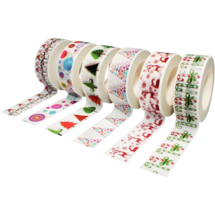Lot de 6 rubans adhésifs noël assortis L919000