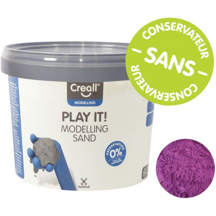 Seau de 750 grammes de sable magique coloris violet 03208 CREALL