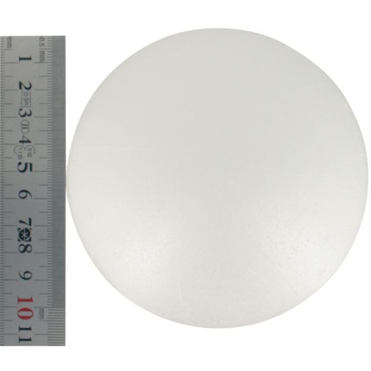 Lot de 5 boules en styropor blanches diamètre 10 cm 600101