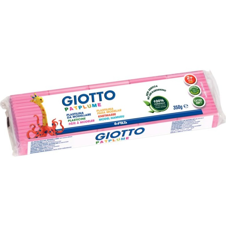 Pain de 350G de pâte à modeler Pat'Plume rose F51010900 PATPLUME GIOTTO