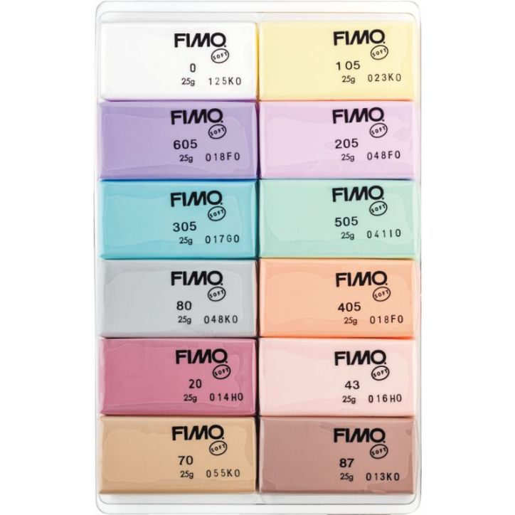 Lot de 12 blocs fimo soft 25g pastel 261627 FIMO STAEDTLER