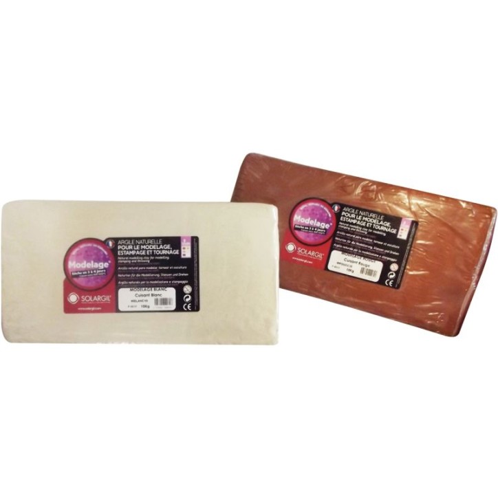 Sac de 10 kg d'argile naturelle blanche pour modelage FMBLANC10