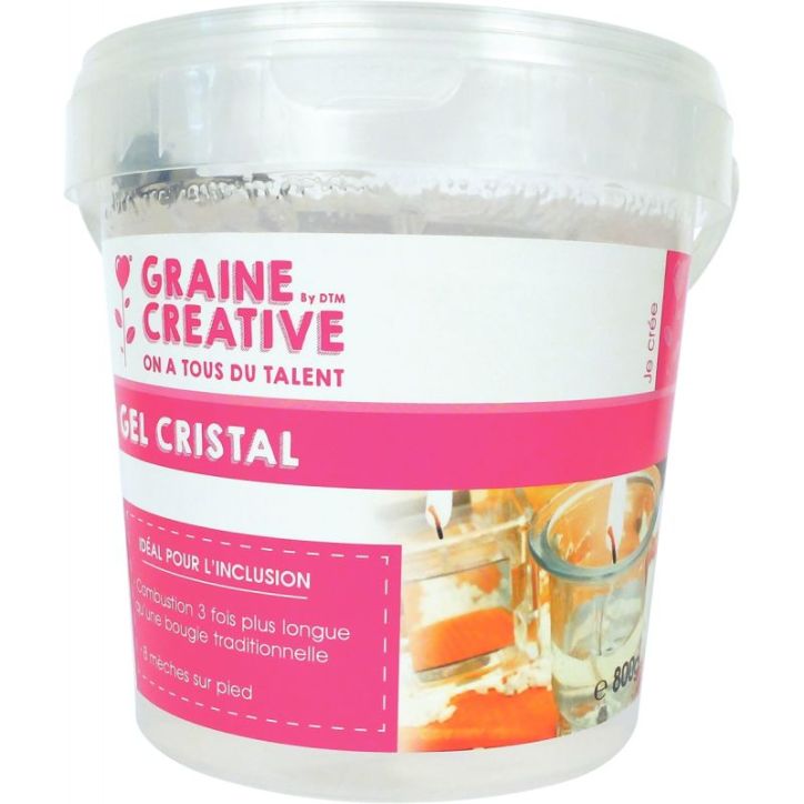 Pot de 800g de gel cristal pour bougies 133460