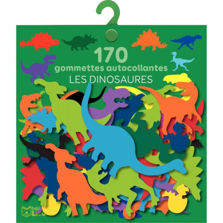 Pochette 170 gommettes dinosaures 06015