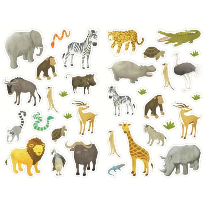 Pochette de 408 gommettes les animaux sauvages, adhésives repositionnables AE009 O LES IMAGER