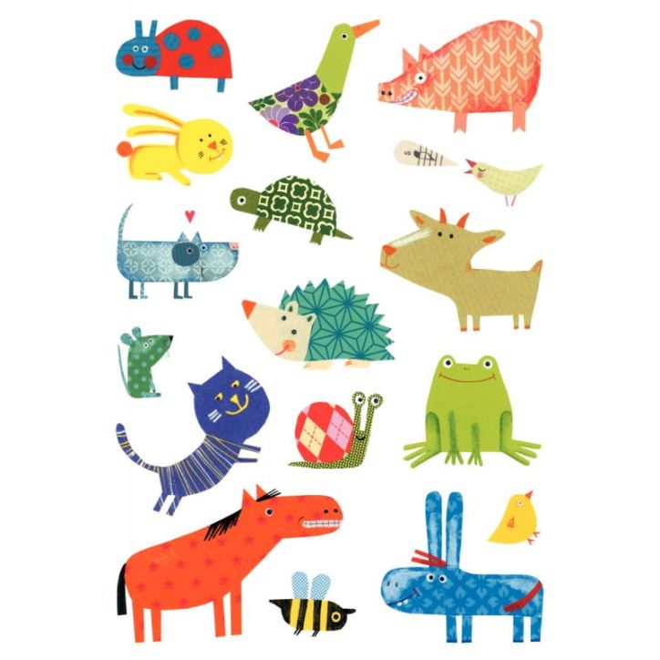 Pochette de 93 maxi gommettes animaux, adhésives repositionnables AE031 O MAILDOR CLAIREFONTAINE