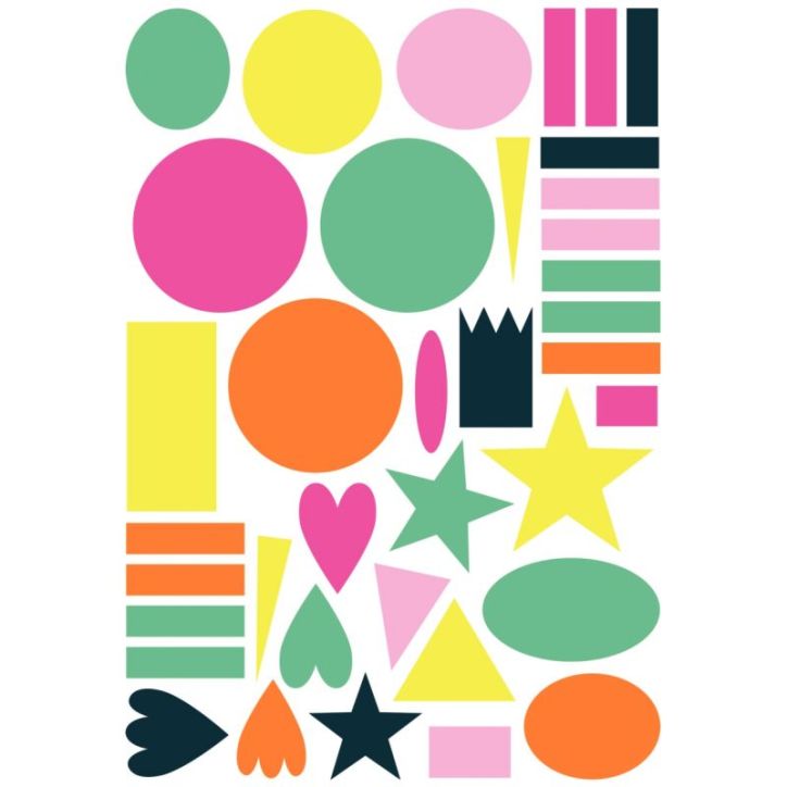 Pochette de 620 maxi gommettes baby géométriques AE184C MAILDOR CLAIREFONTAINE