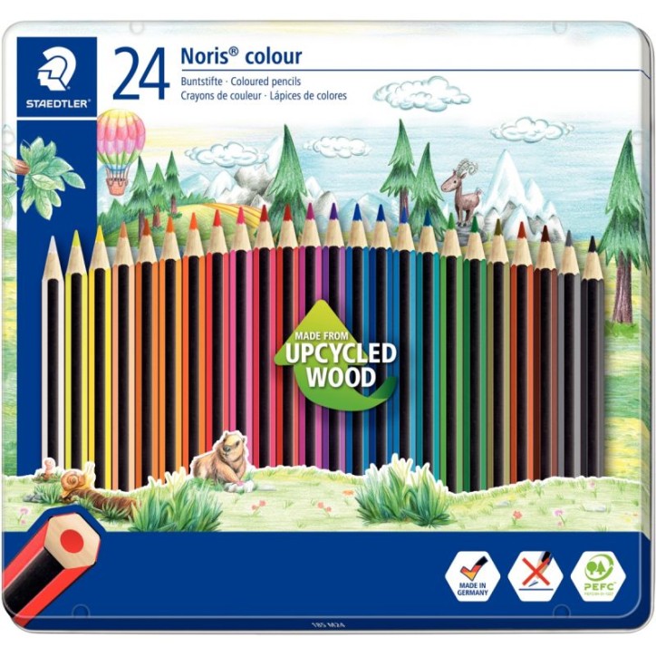 Boîte de 24 crayons de couleur Wopex Noris 185 185M24 STAEDTLER