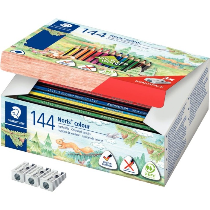 Classpack de 144 crayons de couleur Noris colour triangulaire 187C144 NORIS STAEDTLER