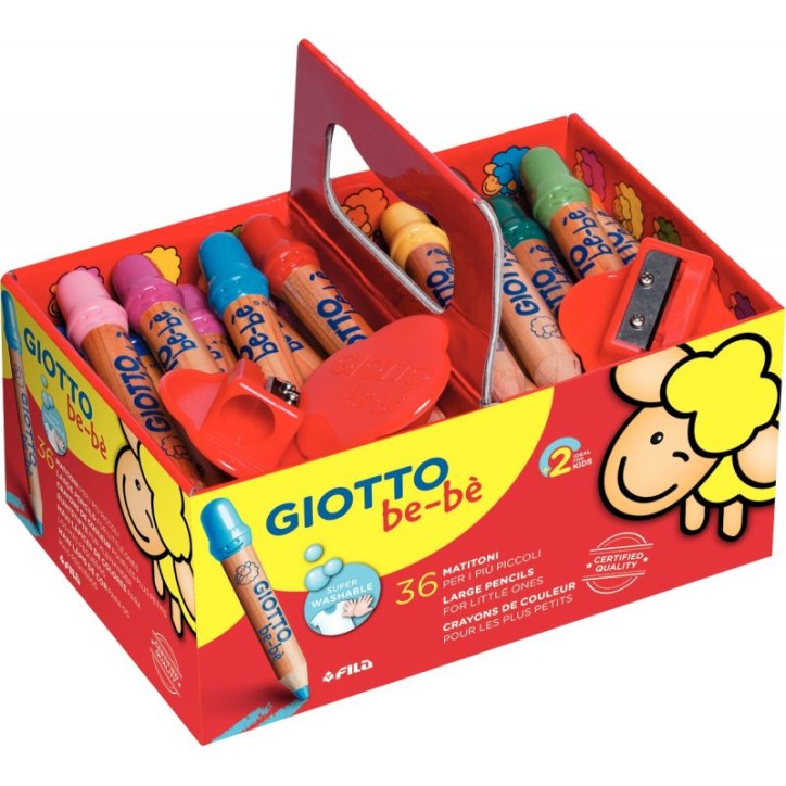 Schoolpack 36 crayons de couleurs maxi Bébé F461300 GIOTTO BEB GIOTTO
