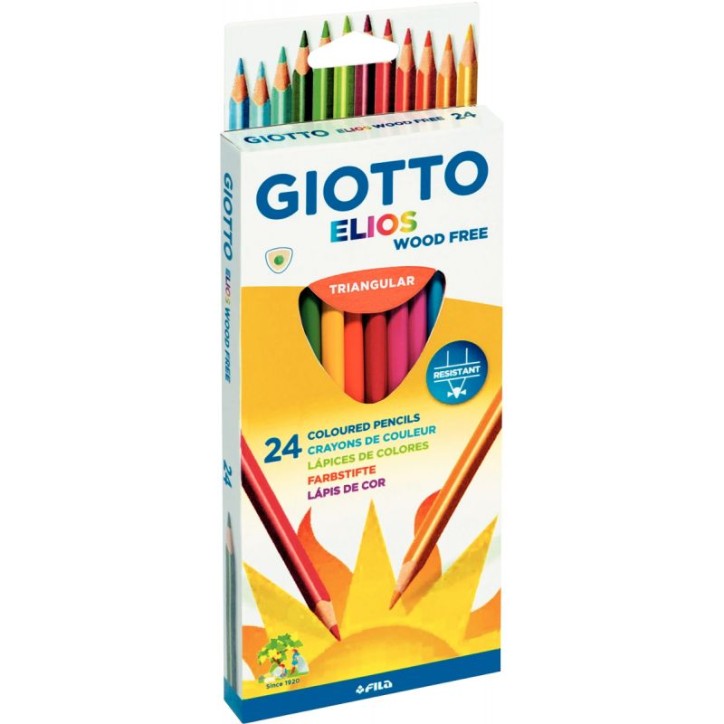 Etui de 24 crayons Elios Wood Free F275900 GIOTTO