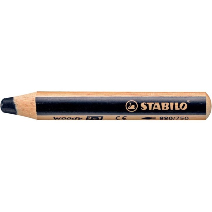 Crayon de couleur Woody noir F880/750 STABILO